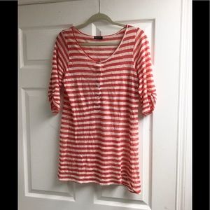 Mimi & Coco Italy red stripes linen top size S